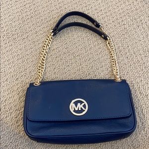 Michael Kors navy purse with adjustable strap